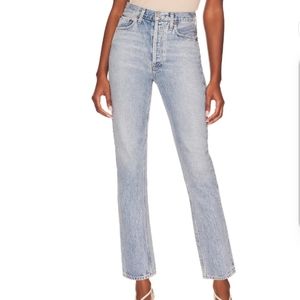 Agolde Riley High Rise Straight Crop Jeans Size 23